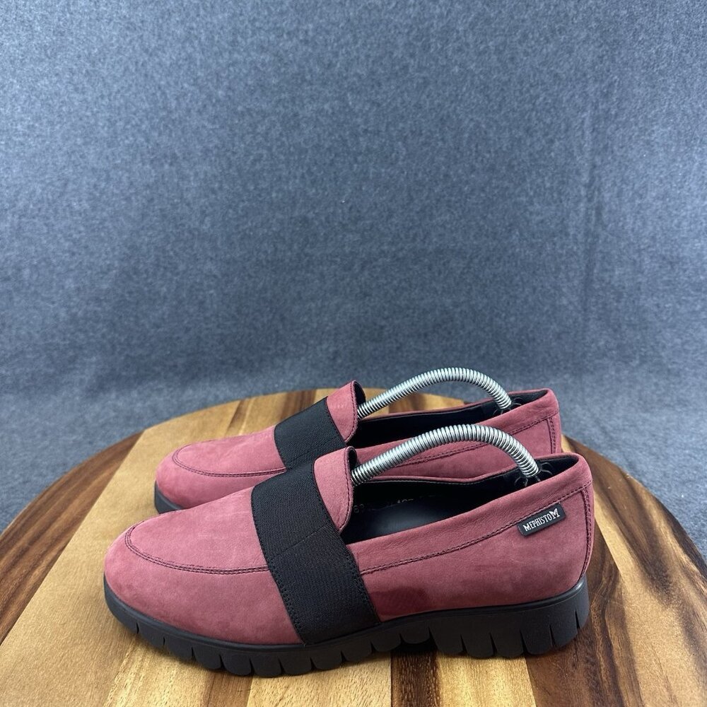 Mephisto Women’s LORIANE Flats Leather Slip On Loafers Red Size 7.5 - Picture 5 of 12
